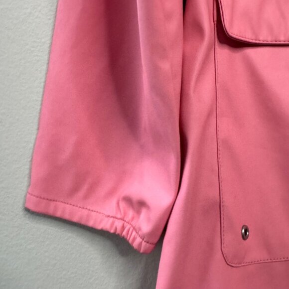 HERSCHEL SUPPLY CO. Pink Hooded Rain Coat Womens M Medium Rain Jacket Waterproof - Picture 6 of 9